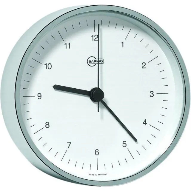 Barigo 615.1 klok - chroom - messing vernikkeld - Ø 8,5 cm