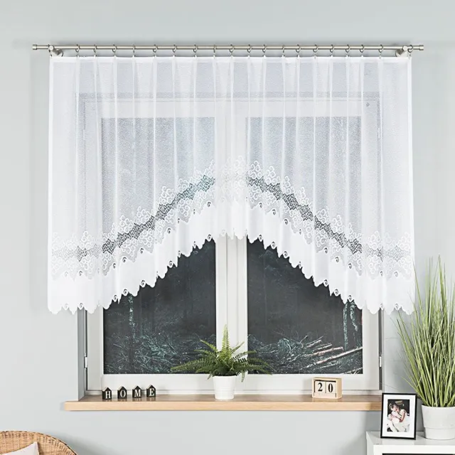 Markizeta Modesta Serie - Jacquard Gordijn - 250x120 cm - Wit
