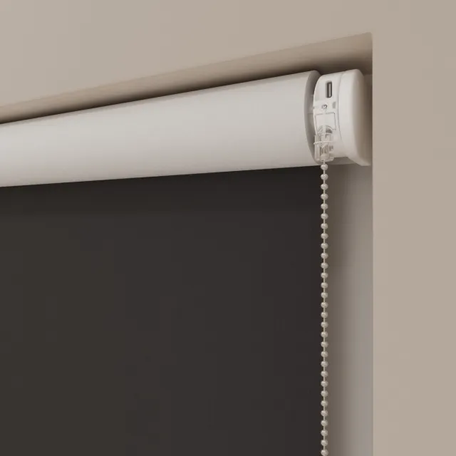 DTCH Elektrisch Rolgordijn Verduisterend - Easy - Black - 180 x 190 cm - Motionblinds CMD-03