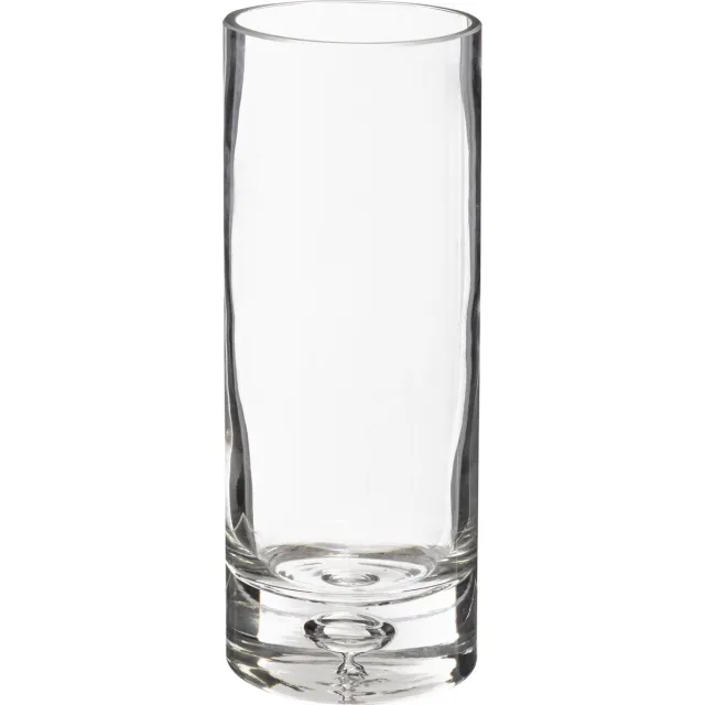 Atmosphera bloemenvaas Amiens - Cilinder model - transparant - bubbel glas - 23 x 9 cm