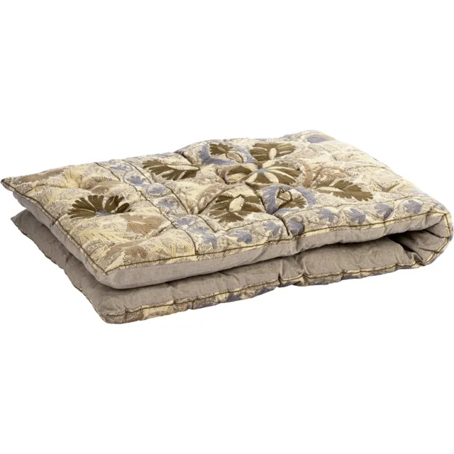 Madam Stoltz Suzani matraskussen – 70x180 cm – ivory & dusty blue ivoor