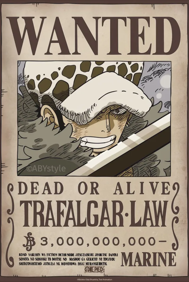 ABYSTYLE Poster One Piece - Wanted Law Wano 38x52cm Divers