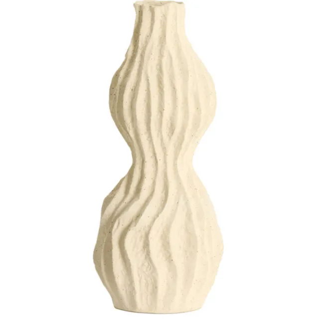 Light & Living Vaas deco Vania keramiek creme