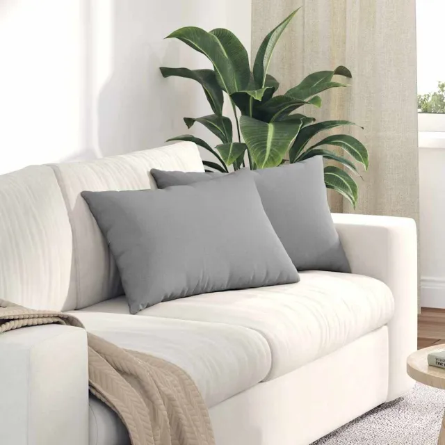 vidaXL Sofa Kussens 2 st Stof Wolkengrijs 60 x 40 cm