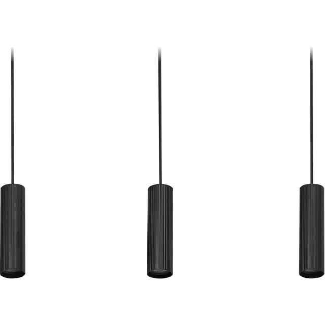 Osram Decor Drums, decoratieve hanglamp, 3-lamps met GU10 fitting, 7,5W, 460lm, 3000K, niet dimbaar, IP20, staal, zwart, lamp niet vervangbaar