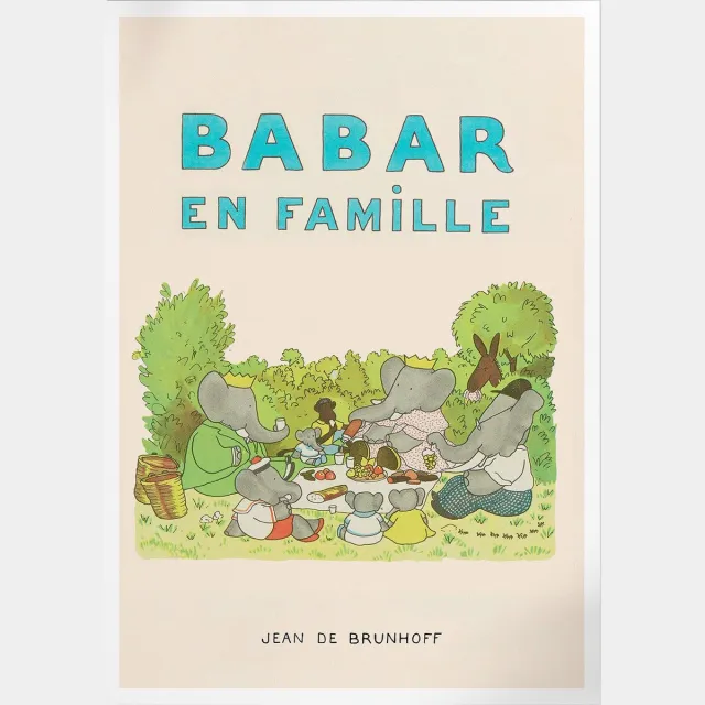 Pepperwall Un Pique-Nique De Babar (Babar de Olifant) | Poster | B2: 50 x 70 cm multikleur