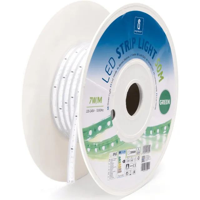 Aigostar LED lichtslang groen 50 meter - 7W/m - 120 LED's/m - IP65 sproeidicht - 230V AC