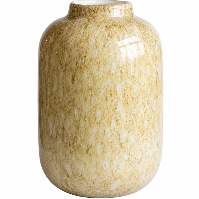 Vase The World Vaas Artic S Elite Marble Beige Ø21 x H29 cm - Mondgeblazen Glas - Design Vaas - Bloemenvaas - Woondecoratie
