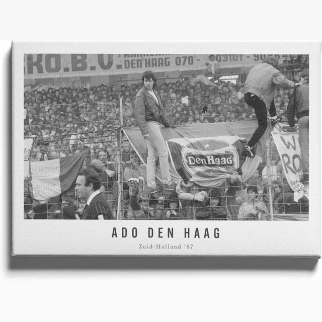 Walljar ADO Den Haag supporters '87 - Zwart wit poster