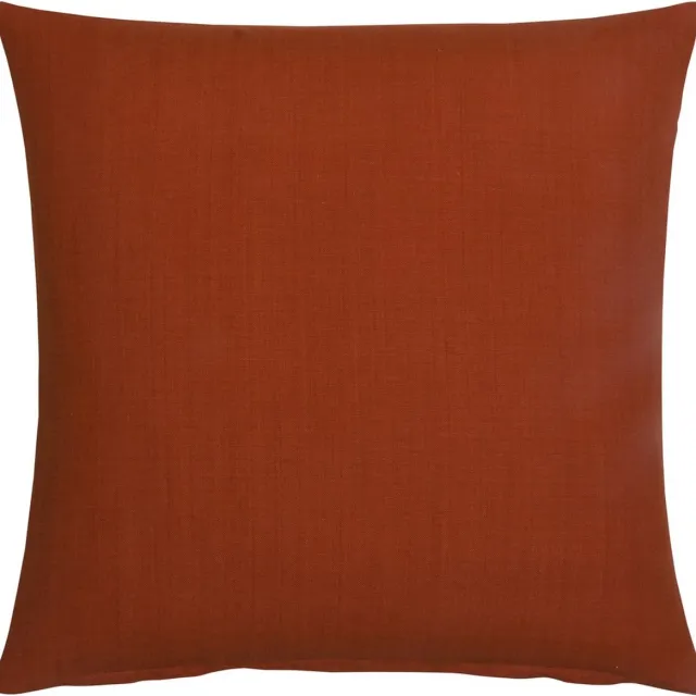 Linen & More Uneven Stitching Rust Kussen -45 X 45 Rood