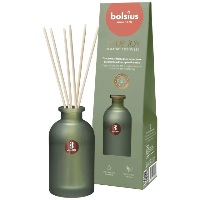 Bolsius True Joy Botanic Freshness geurstokjes, 80 ml groen