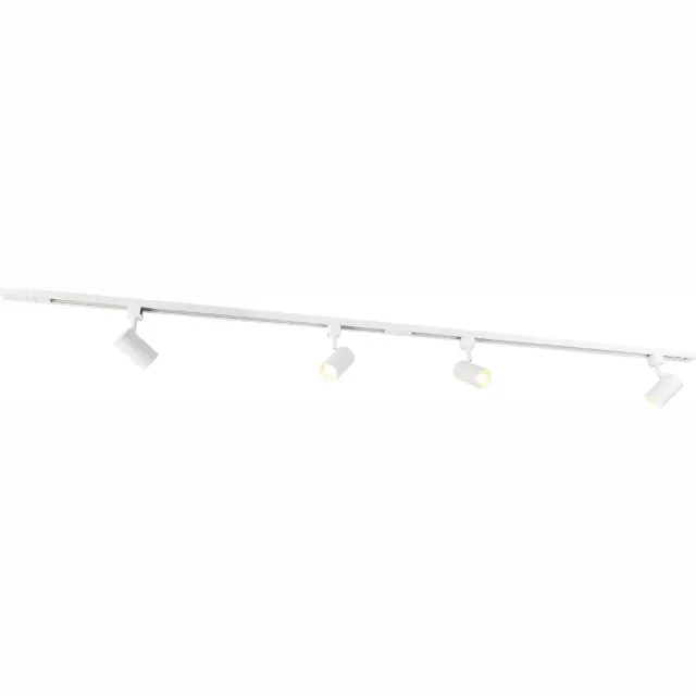 QAZQA jeana - Moderne Spot railsysteem verlichting, railverlichting geschikt voor led - 4 lichts - L 193 cm - Wit - Woonkamer | Slaapkamer | Keuken