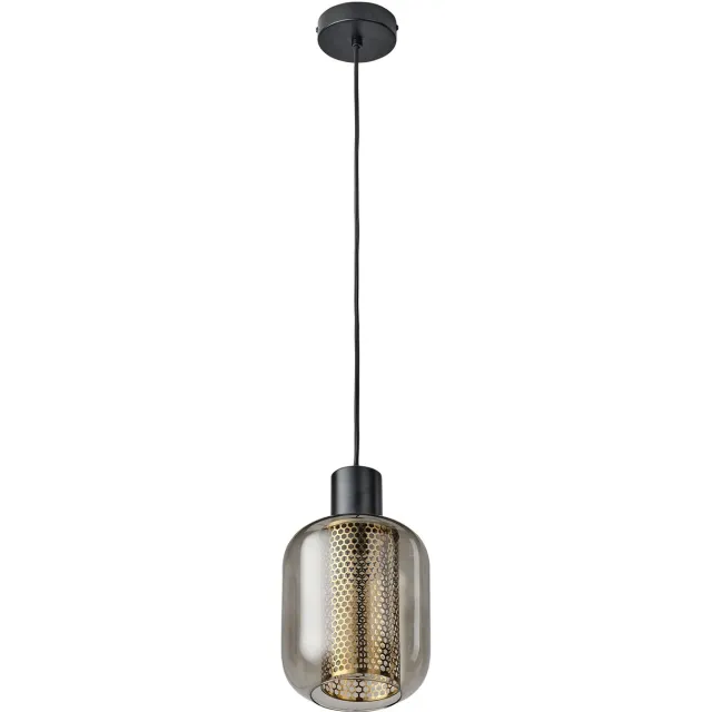 Osram Decor Firefly Hanglamp E27 Hanglamp, 170mm, Zwart, Metaal/Glas, Industriële stijl, Textielkabel