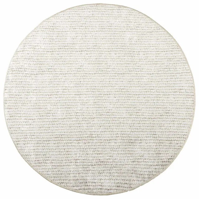 vidaXL Tapijt - Crèmekleurig - Ø - 120 - cm - 100% - Polyester - 3 - mm - Wasbaar