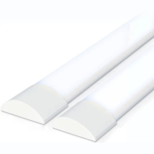 HOFTRONIC Set van 2 LED Batten 120cm - 40 Watt 4800 lumen (120lm/w) - 6400K daglicht wit - Vervangt 330W - Samsung SMD LED chips - Flikkervrij - IP20 Stofdicht - Onderbouwverlichting