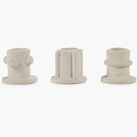 Serax Marie Michielssen Marie - Kandelaar - Beige - 5 Ø - H 4,5cm - 3 stuks