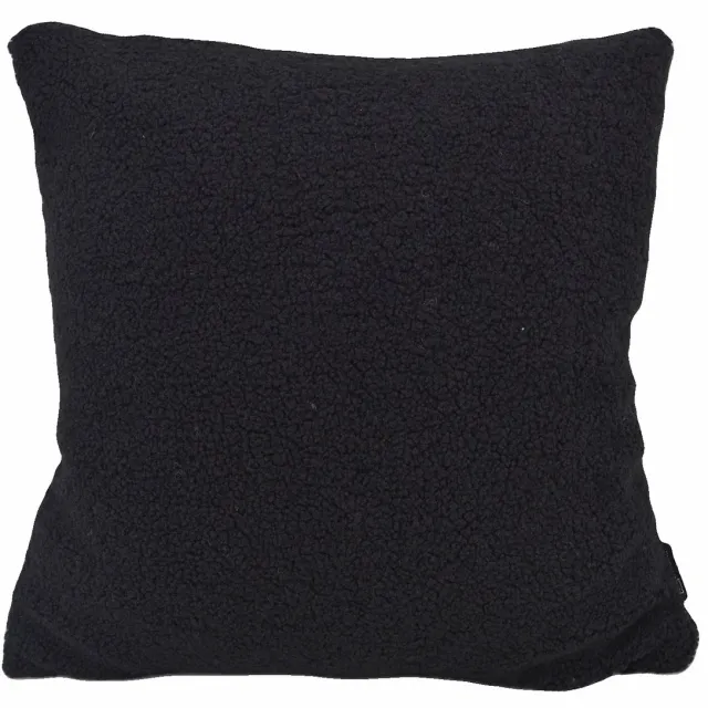 Gek op Kussens! Teddy Zwart Kussenhoes | Polyester | 45 x 45 cm