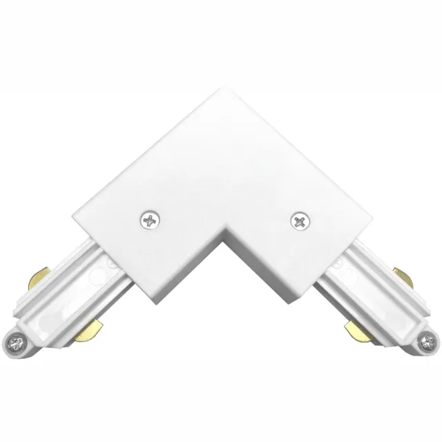 Fantasia L-connector voor railverlichting, geschikt voor mono- of driefase rail, voeding 220V inbegrepen, wit zwart