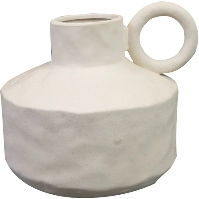 Ter Steege Keramiek Vaas - Wit - D27 x H24 cm - Opening 8,7 cm