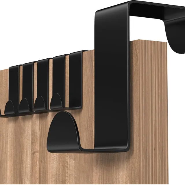 Duraxl Deurhaken - Roestvrij staal - 0,78 en 1,57 inch - Set van 6 Zilver