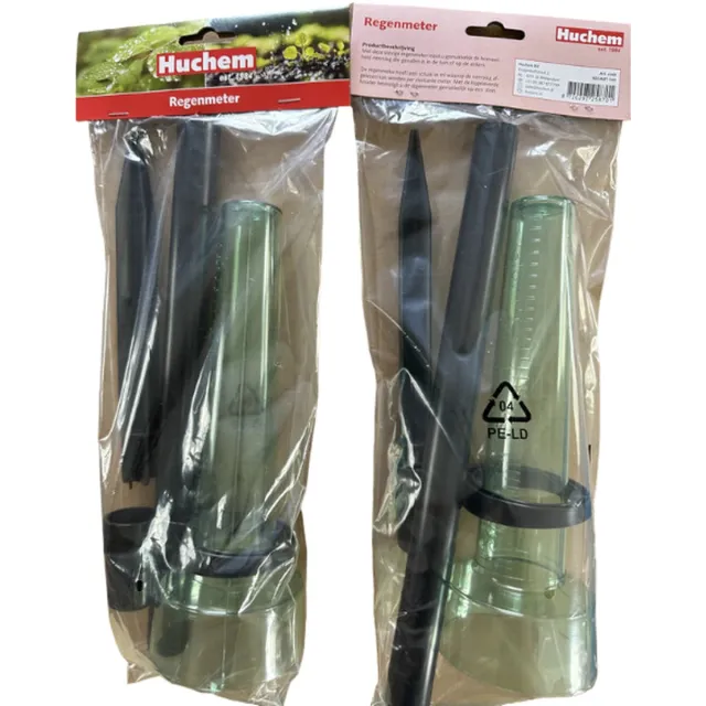 Huchem Regenmeter | met stok | 40mm | Akkers | Tuin | Landbouw | Neerslag | Standaard