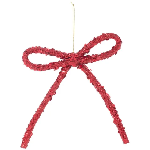 Atmosphera Créateur d'intérieur® SDN PLF NOEUD ROOD GOUD 17CM Rouge