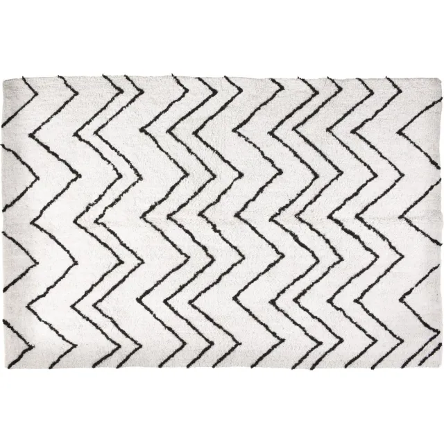 Home & Styling Vloerkleed Zigzag 120x180cm - Tapijt - Zwart / Wit