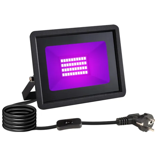 carmdering Black Light - UV Lamp - LED Floodlight - IP66 Waterdicht - Ultra Dick Aluminium - Brede Straalhoek - Energiezuinig - 1 Stuk Zwart