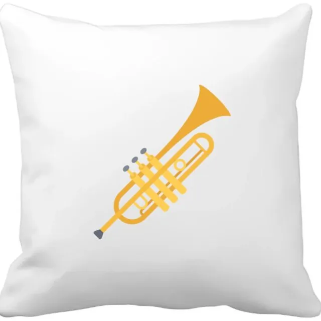 Akyol trompet Kussen hoes - Muziek - trompettist - instrument - blaasinstrument - muzikanten - 40 bij 40 cm Multicolor