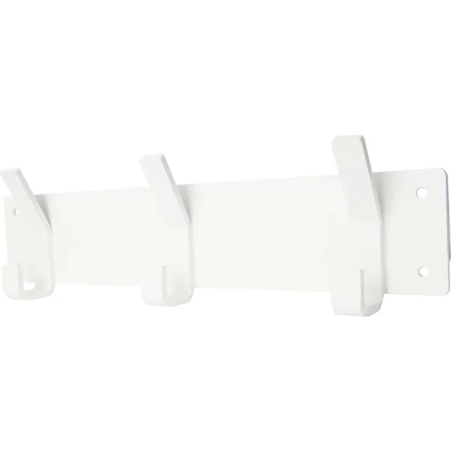 Marcellis Kapstok - Wandkapstok met 3 haken + schroefset - staal - 40cm bij 12cm - mat wit - T1 Mat wit 3 haak vast