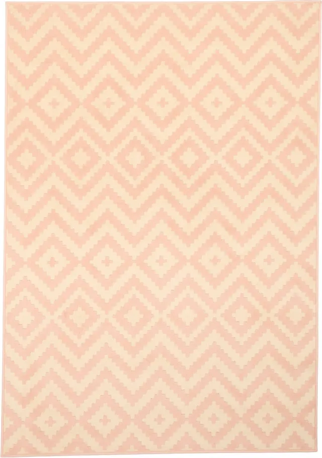 Pergamon Vloerkleed Tapijt Modern Trendline Ruiten Roze
