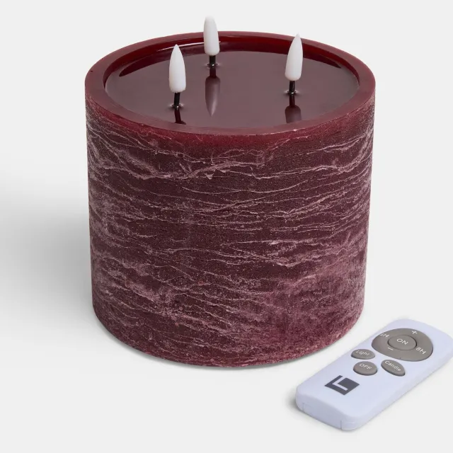 Loberon Ledstompkaars Solería bordeaux