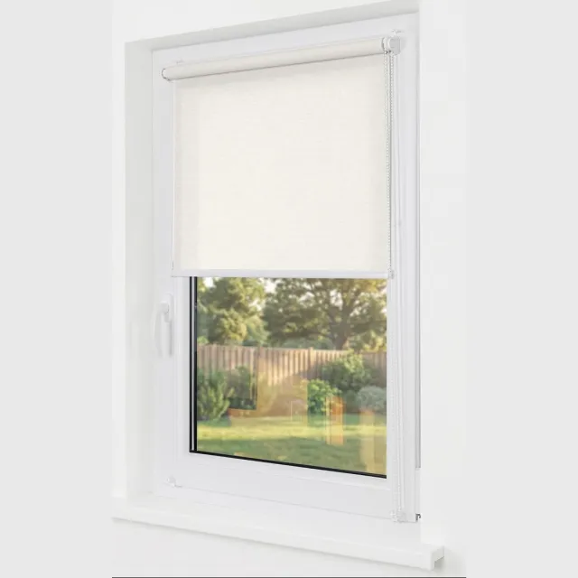 Estika Klemmfix rolgordijn zonder boren 100x150 cm parel lichtdoorlatend