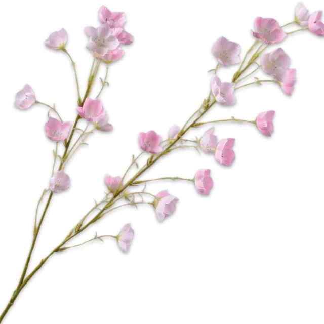 Silk-ka Kunstbloem-Zijden Bloemen Campanula Tak Roze 94 cm Per 2 Stuks