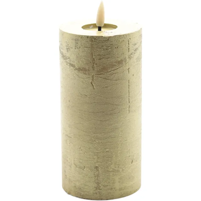 Mansion Atmosphere led kaars metallic goud 15x7,5cm