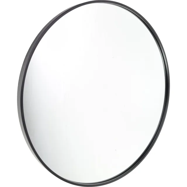 Fragix Boston wandspiegel rond - Zwart - Metaal - Ø75cm - Industrieel