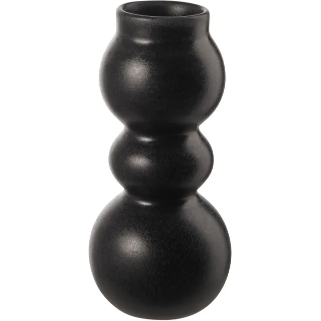 ASA Selection como Vaas Black Iron, bloemenvaas, tafelvaas, decoratieve vaas, aardewerk, matzwart, H 19 cm, 83093174