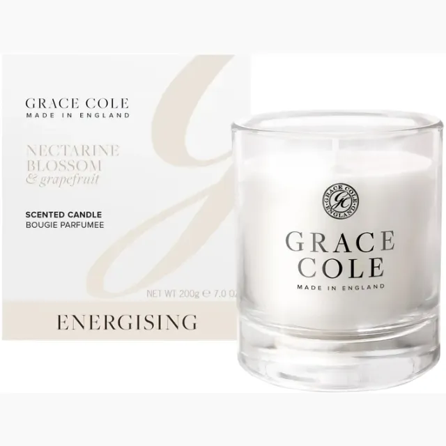Grace Cole Nectarine Blossom & Grapefruit Scented Candle wit