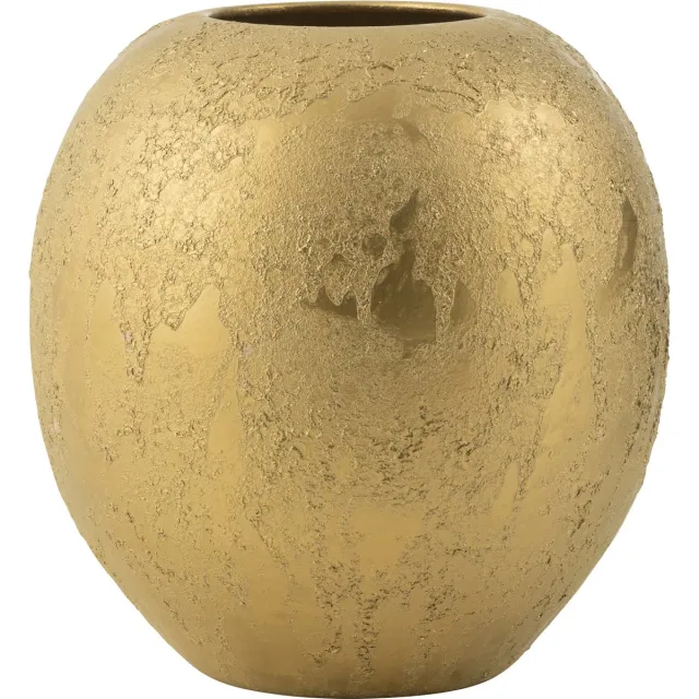 J-Line vaas Bol Rond - keramiek - goud - Ø 40 cm