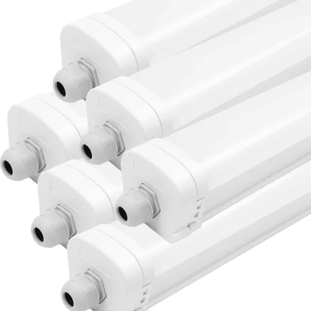 LEDVION 6X LED TL Armatuur - 150CM - 36W - 4000K - IP65 Grijs