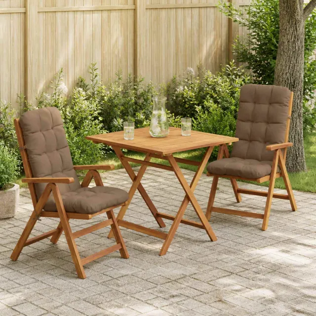 vidaXL 2-delige Hoogrug Kussen VIANEN 2 st 100% Polyester Taupe