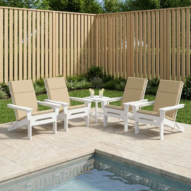 vidaXL Kussen voor stoel met hoge rug GEMERT 6 st 100% Polyester Beige