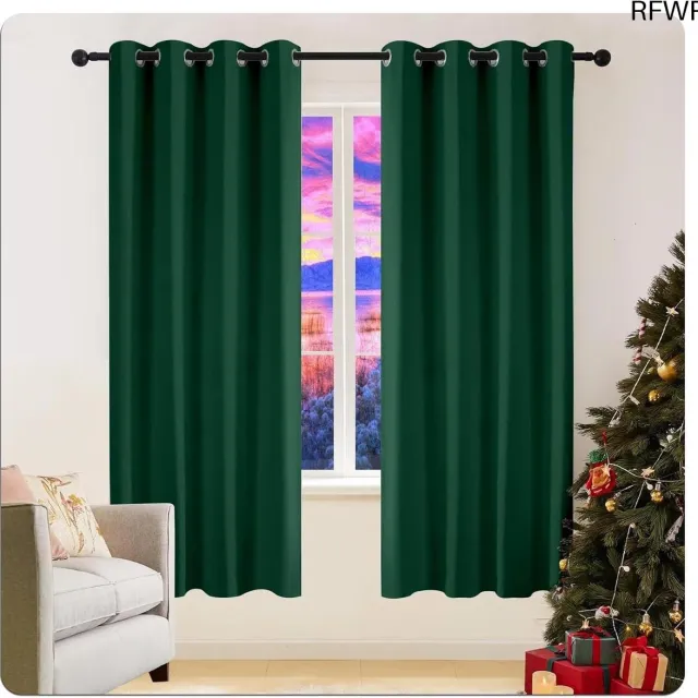 RFWR Isolerende Verduisteringsgordijnen 270 x 70 cm - Ongeschikt voor Licht - Perfect voor Slaapkamer Dark