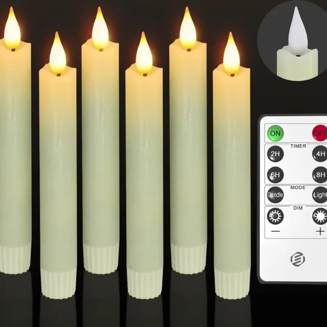Equivera Oplaadbare LED Kaarsen - Elektrische Kaarsen - Oplaadbare Waxinelichtjes - Realistische Kaarsen - Kerstverlichting - Veilig en Duurzaam Wit