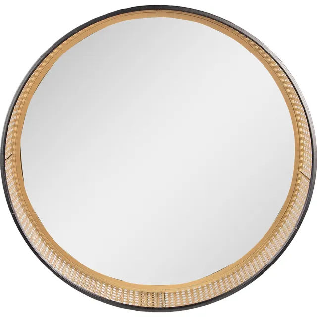 Clayre & Eef Spiegel Ø 60 cm Bruin Metaal