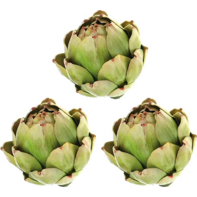 Famanu Kunstmatige Groente Grote Groene Artisjok Plant Levensechte Bloemen Boeket Decoratie Kerstfeest Thuis Keuken Tafel Supplies. Een praktische aanvulling voor in de keuken bij dagelijks gebruik. Zwart