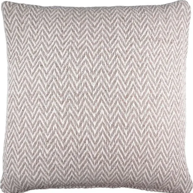 Linen & More Sierkussen 'Zigzag' (45cm x 45cm, Taupe)