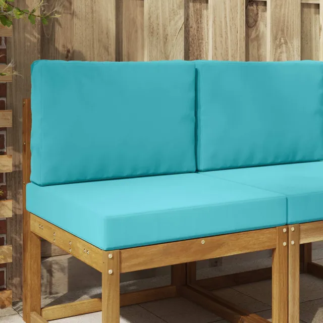 vidaXL Buiten bankkussen Stof Turquoise 60 x 60 cm