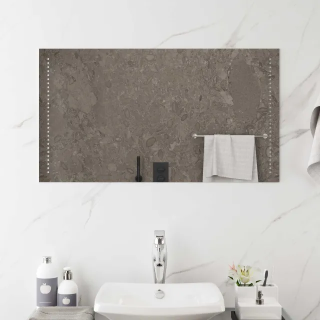 vidaXL LED Badkamer Spiegel Doorzichtig 90 x 50 cm gehard glas Transparent