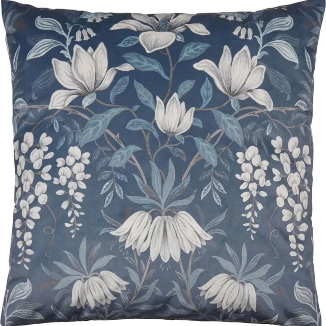 Laura Ashley Sierkussen Parterre - Bloemen - 50x50cm - Blauw